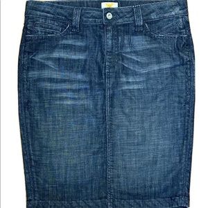 Antik Denim Blue Jean Pencil Skirt 30 Made in USA
